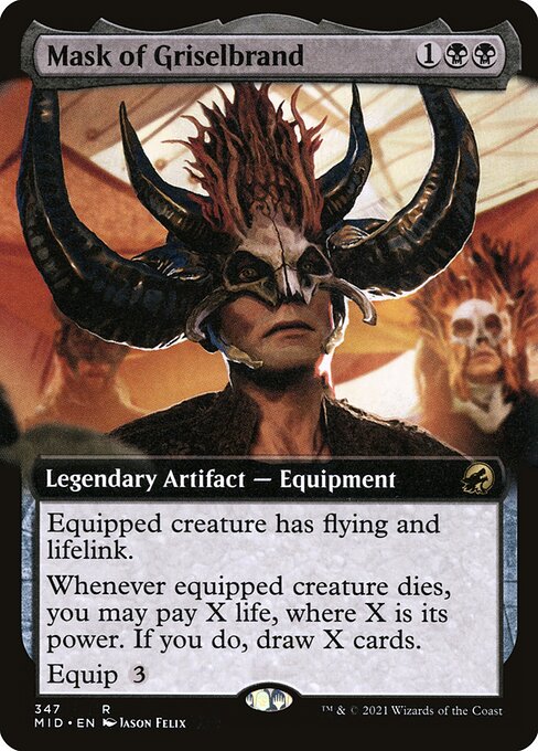 Mask of Griselbrand (347) - EXTENDED ART - Innistrad: Midnight Hunt - Game On