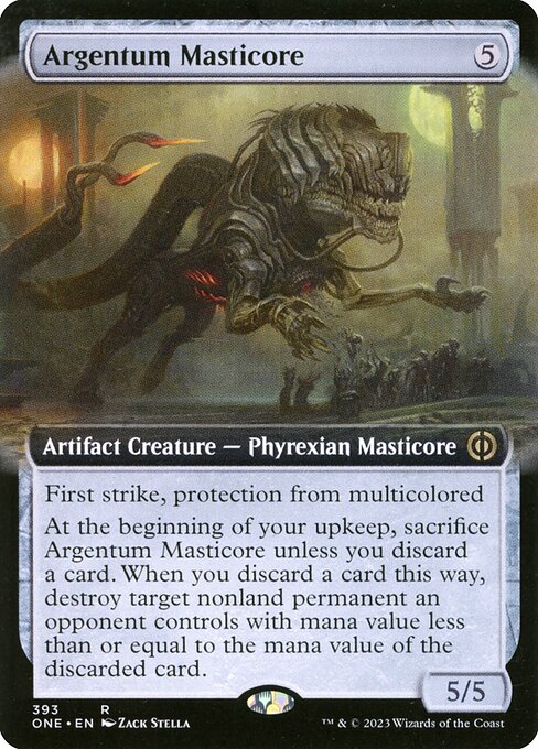 Argentum Masticore (393) - EXTENDED ART - Phyrexia: All Will Be One - Game On