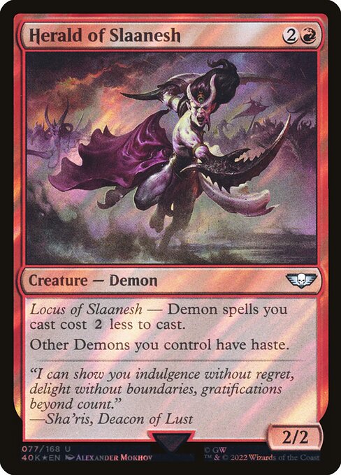 Herald of Slaanesh (77★) (Foil) - Warhammer 40,000 Commander - Game On