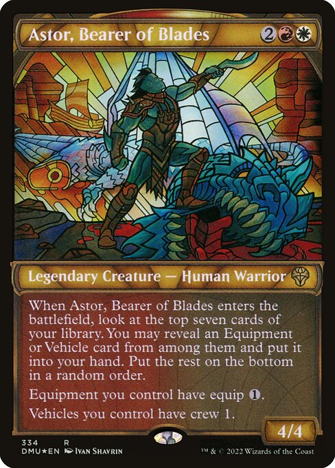 Astor, Bearer of Blades (334) - SHOWCASE (Foil) - Dominaria United - Game On