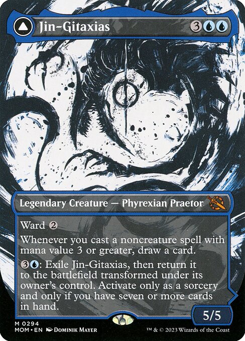 Jin-Gitaxias // The Great Synthesis (294) - BORDERLESS - FULL ART - March of the Machine - Game On