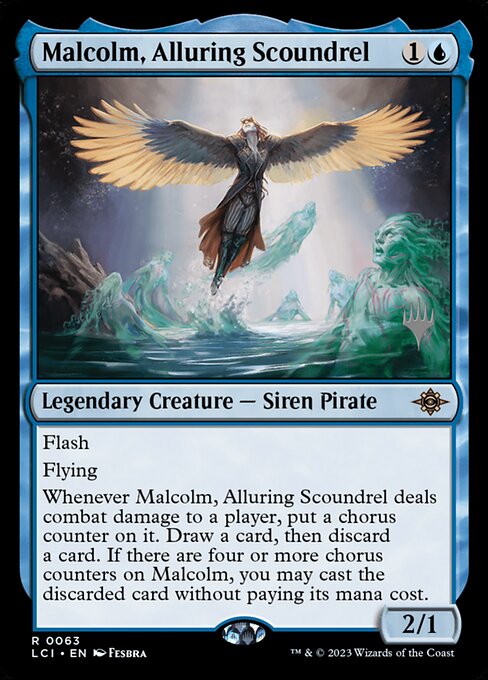 Malcolm, Alluring Scoundrel (63p) - The Lost Caverns of Ixalan Promos - Game On