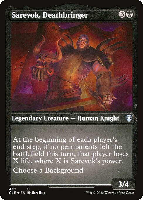 Sarevok, Deathbringer (497) (Etched) - Commander Legends: Battle for Baldur's Gate - Game On