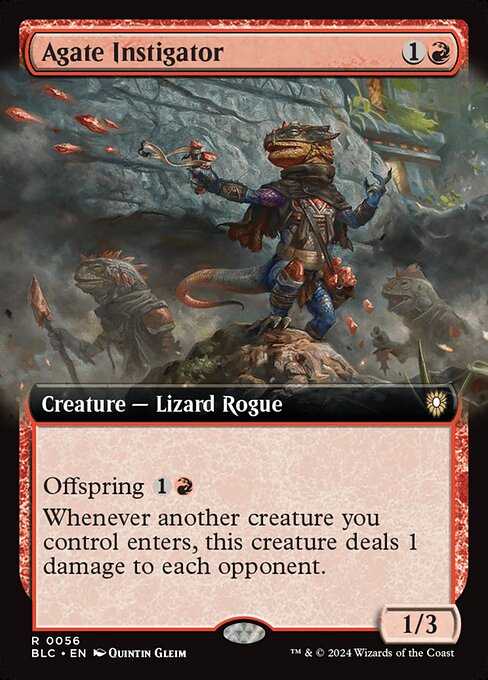 Agate Instigator (56) - EXTENDED ART - Bloomburrow Commander - Game On
