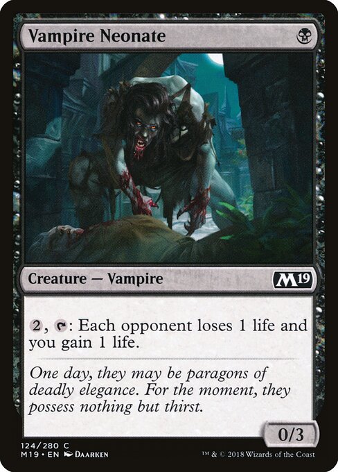 Vampire Neonate (124) (Foil) - Core Set 2019 - Game On