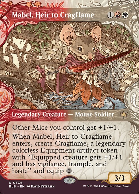 Mabel, Heir to Cragflame (336) - BORDERLESS (Foil) - Bloomburrow - Game On