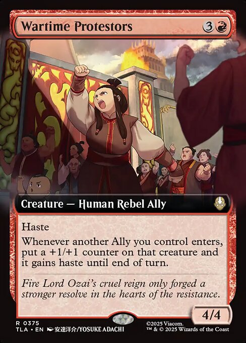 Wartime Protestors (375) - EXTENDED ART (Foil) - Avatar: The Last Airbender - Game On