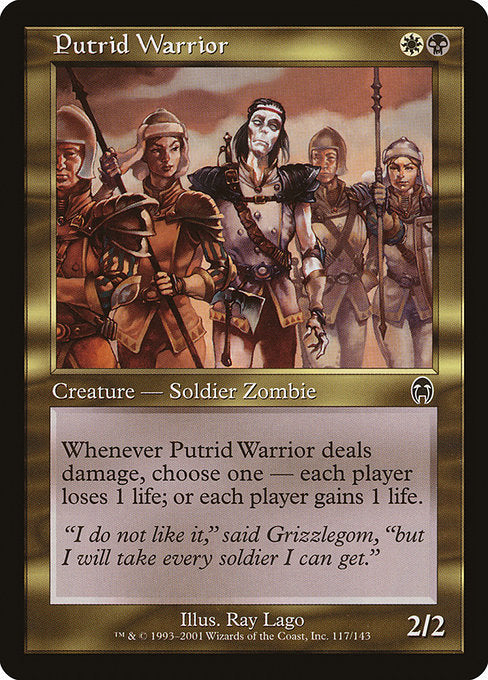 Putrid Warrior (117) (Foil) - Apocalypse - Game On