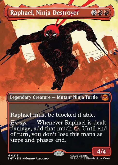 Raphael, Ninja Destroyer (218) - BORDERLESS - FULL ART - Teenage Mutant Ninja Turtles - Game On