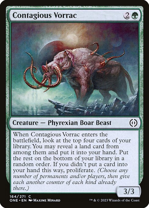 Contagious Vorrac (164) - Phyrexia: All Will Be One - Game On
