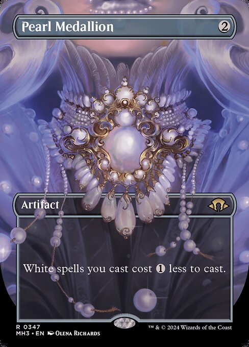 Pearl Medallion (347) - BORDERLESS - FULL ART - Modern Horizons 3 - Game On