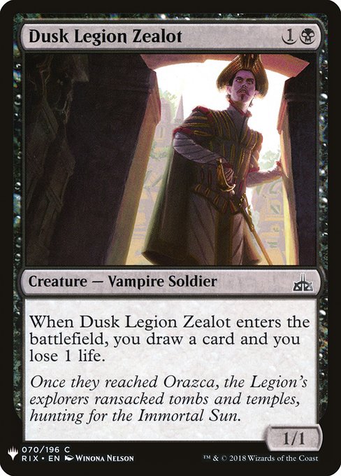 Dusk Legion Zealot (RIX-70) - The List - Game On