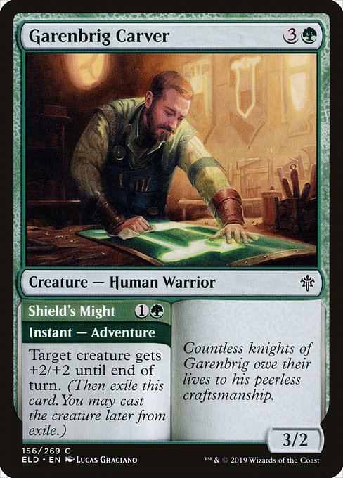 Garenbrig Carver // Shield's Might (156) (Foil) - Throne of Eldraine - Game On