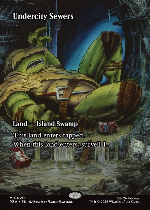 Undercity Sewers (20) - BORDERLESS - FULL ART - Teenage Mutant Ninja Turtles Source Material - Game On