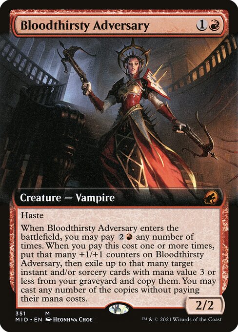 Bloodthirsty Adversary (351) - EXTENDED ART - Innistrad: Midnight Hunt - Game On