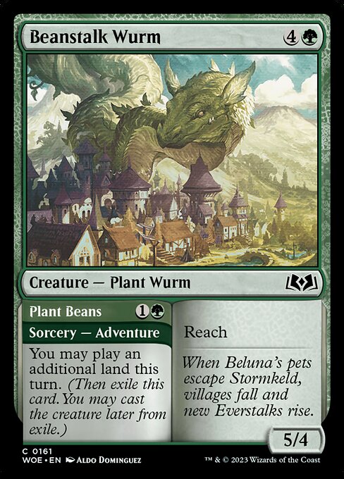 Beanstalk Wurm // Plant Beans (161) - Wilds of Eldraine - Game On