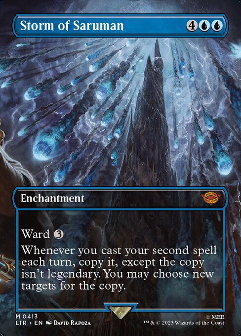Storm of Saruman (413) - BORDERLESS - FULL ART (Foil) - The Lord of the Rings: Tales of Middle-earth - Game On