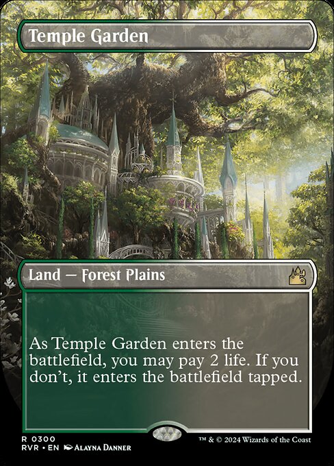 Temple Garden (300) - BORDERLESS - FULL ART - Ravnica Remastered - Game On