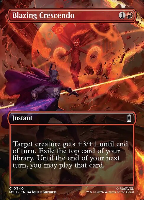 Blazing Crescendo (340) (Foil) - Marvel Super Heroes - Game On