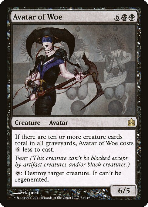 Avatar of Woe (73) - Commander 2011 - Game On