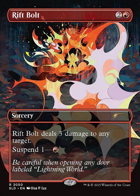 Rift Bolt (2050) - BORDERLESS - FULL ART - Secret Lair Drop - Game On