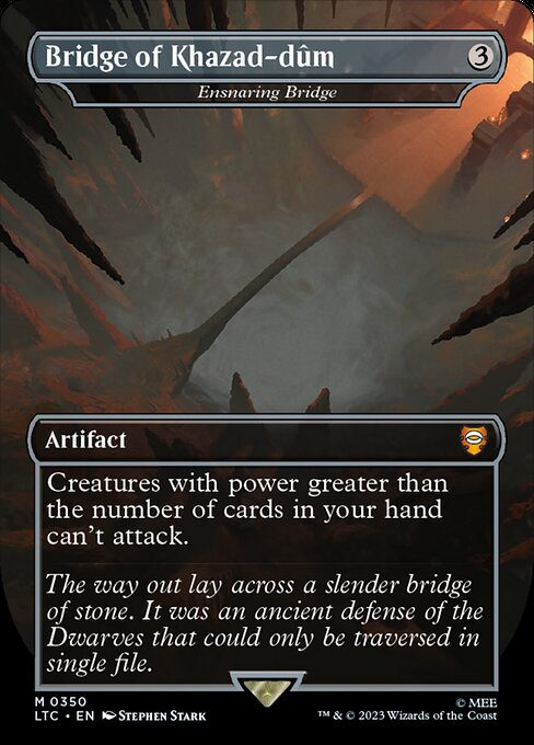 Ensnaring Bridge (350) - BORDERLESS - FULL ART (Foil) - Tales of Middle-earth Commander - Game On