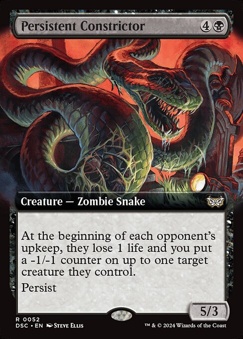 Persistent Constrictor (52) - EXTENDED ART - Duskmourn: House of Horror Commander - Game On
