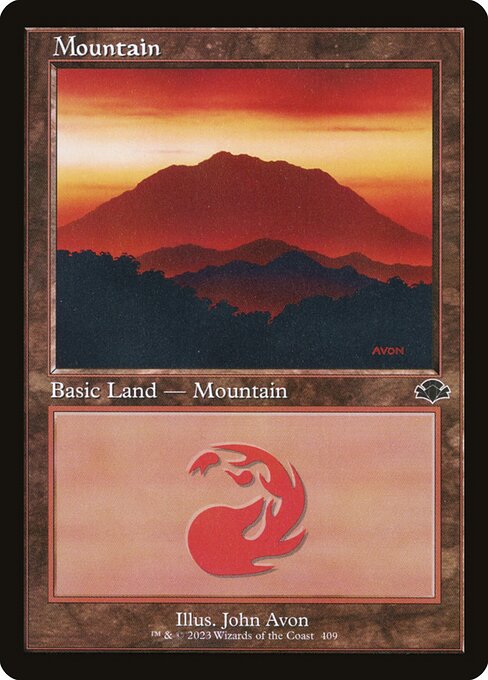 Mountain (409) (Foil) - Dominaria Remastered - Game On