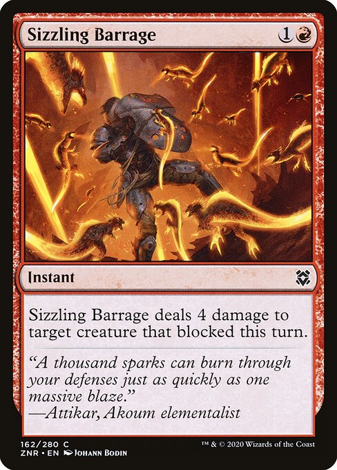 Sizzling Barrage (162) - Zendikar Rising - Game On