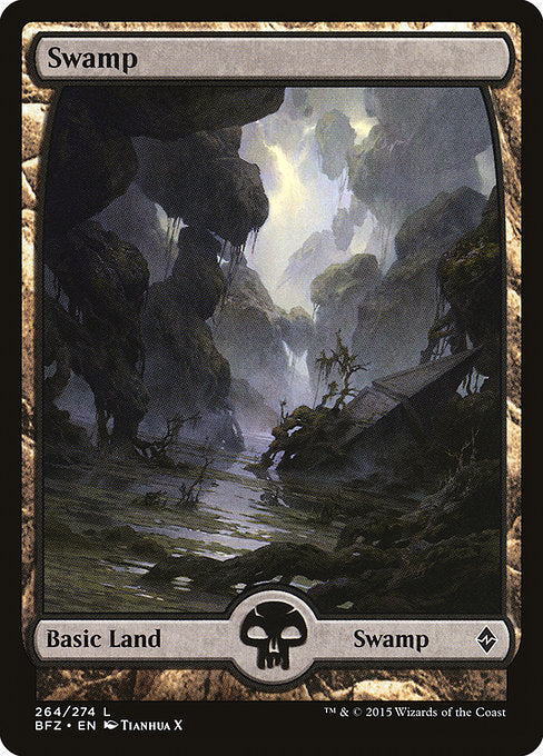 Swamp (264) - FULL ART - Battle for Zendikar - Game On