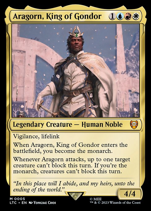Aragorn, King of Gondor (5) (Foil) - Tales of Middle-earth Commander - Game On
