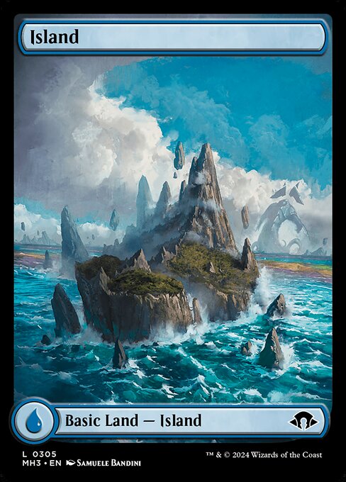 Island (305) - FULL ART - Modern Horizons 3 - Game On