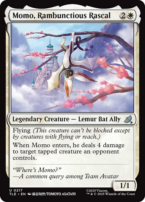 Momo, Rambunctious Rascal (217) (Foil) - Avatar: The Last Airbender Eternal - Game On