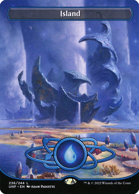 Island (236) - BORDERLESS - FULL ART (Foil) - Unfinity - Game On