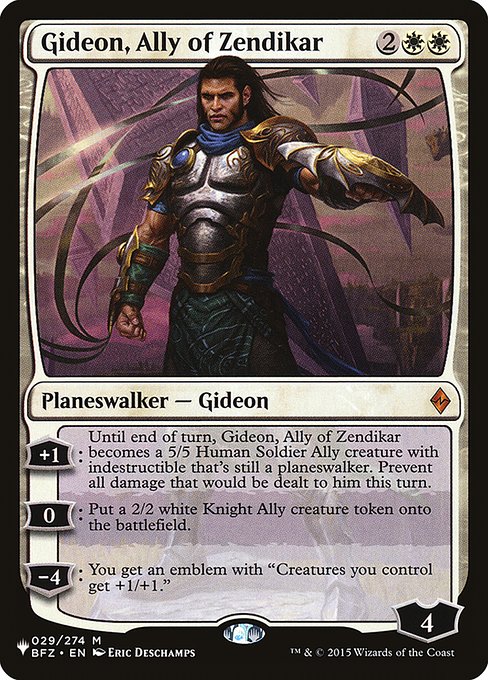 Gideon, Ally of Zendikar (BFZ-29) - The List - Game On