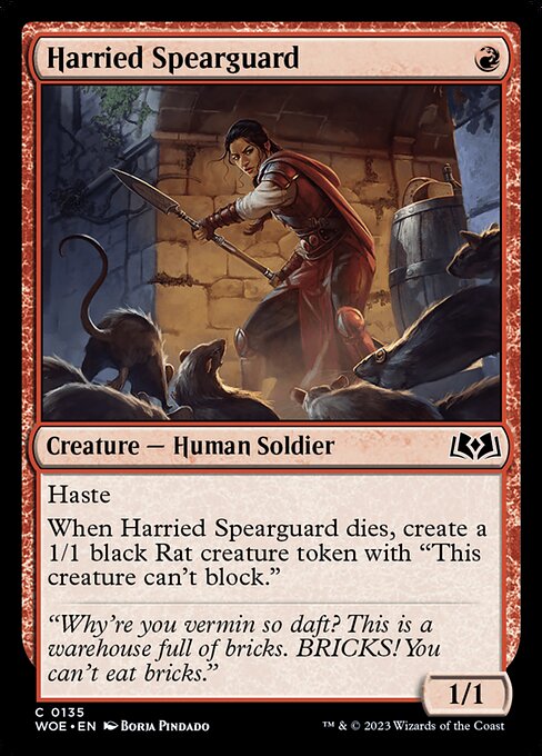 Harried Spearguard (135) (Foil) - Wilds of Eldraine - Game On