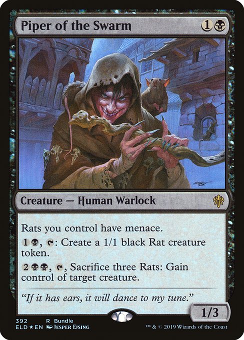 Piper of the Swarm (392) (Foil) - Throne of Eldraine - Game On