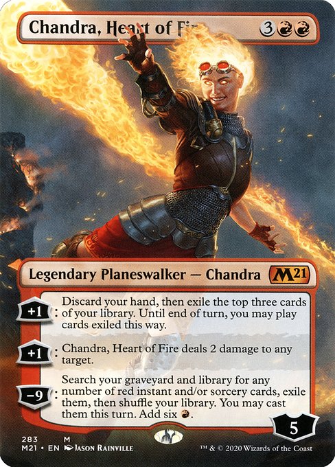 Chandra, Heart of Fire (283) - BORDERLESS - FULL ART - Core Set 2021 - Game On