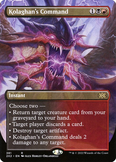 Kolaghan's Command (381) - BORDERLESS (Foil) - Double Masters 2022 - Game On
