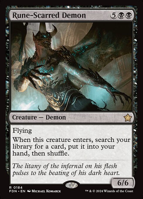 Rune-Scarred Demon (184) (Foil) - Foundations - Game On