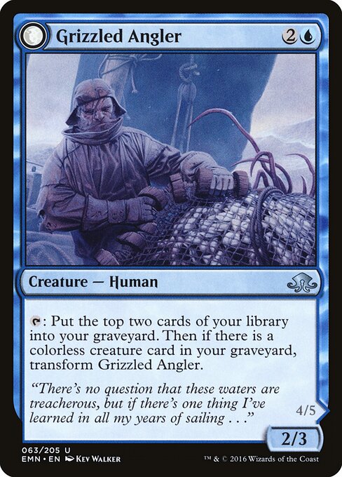 Grizzled Angler // Grisly Anglerfish (63) (Foil) - Eldritch Moon - Game On