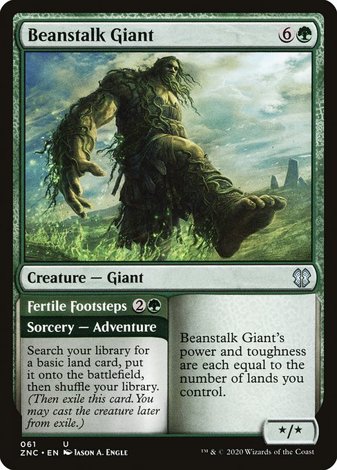 Beanstalk Giant // Fertile Footsteps (61) - Zendikar Rising Commander - Game On