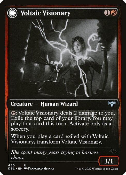 Voltaic Visionary // Volt-Charged Berserker (450) - Innistrad: Double Feature - Game On