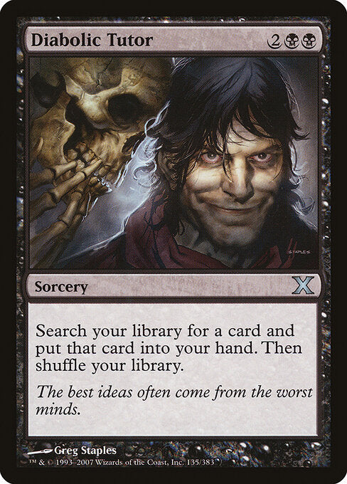 Diabolic Tutor (135) - Tenth Edition - Game On