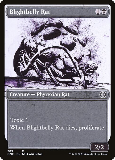 Blightbelly Rat (289) - SHOWCASE (Foil) - Phyrexia: All Will Be One - Game On
