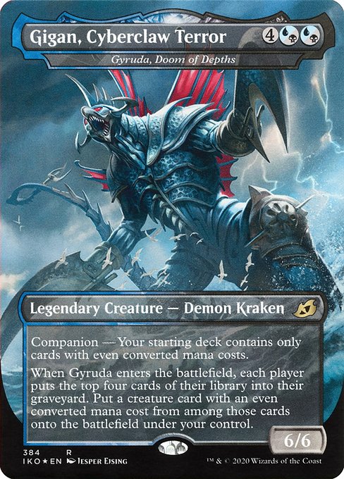 Gyruda, Doom of Depths (384) - BORDERLESS - FULL ART (Foil) - Ikoria: Lair of Behemoths - Game On