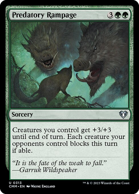Predatory Rampage (313) (Foil) - Commander Masters - Game On
