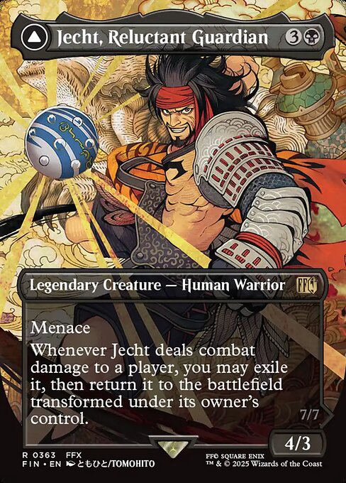 Jecht, Reluctant Guardian // Braska's Final Aeon (363) - BORDERLESS - FULL ART (Foil) - Final Fantasy - Game On