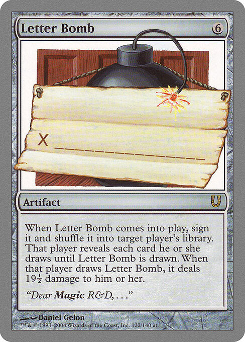 Letter Bomb (122) - Unhinged - Game On
