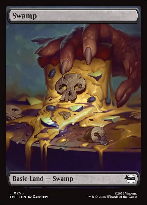 Swamp (255) - FULL ART (Foil) - Teenage Mutant Ninja Turtles - Game On